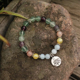 8mm Natural Stone Beads Prayer Bracelet