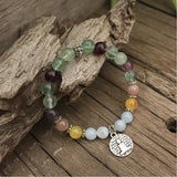 8mm Natural Stone Beads Prayer Bracelet