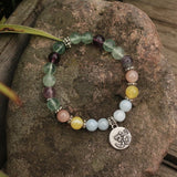 8mm Natural Stone Beads Prayer Bracelet
