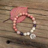 8mm Stone Beads Prayer Bracelet, Enhance JapaMala Bracelet