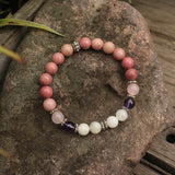 8mm Stone Beads Prayer Bracelet, Enhance JapaMala Bracelet