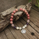 8mm Stone Beads Prayer Bracelet, Enhance JapaMala Bracelet