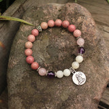 8mm Stone Beads Prayer Bracelet, Enhance JapaMala Bracelet