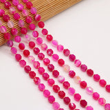 8mm Red Agate Roundle Faceted Spacer Beads for Jewelry Making