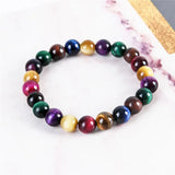 8mm Tiger Eyes Beads Buddha Bracelet for Healing