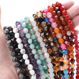 8mm Natural Stone Faceted Loose Beads for Jewelry Making
