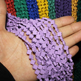 8mm Hematite Loose Beads Candy Colors Matte Four Leaf Clover 15''