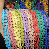8mm Hematite Loose Beads Candy Colors Matte Four Leaf Clover 15''