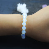 8mm Opal Women Bracelet Elastic Rope Beads Fine Jewelry