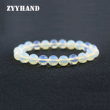 8mm Opal Women Bracelet Elastic Rope Beads Fine Jewelry