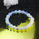 8mm Opal Women Bracelet Elastic Rope Beads Fine Jewelry
