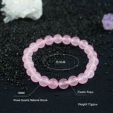 8mm Rose Quartz Women Bracelet Pink Fine Jewellery