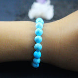 8mm Turquoise Women Bracelet Elastic Beads Fine Jewellery