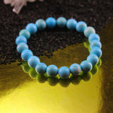 8mm Turquoise Women Bracelet Elastic Beads Fine Jewellery