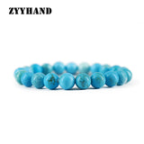 8mm Turquoise Women Bracelet Elastic Beads Fine Jewellery
