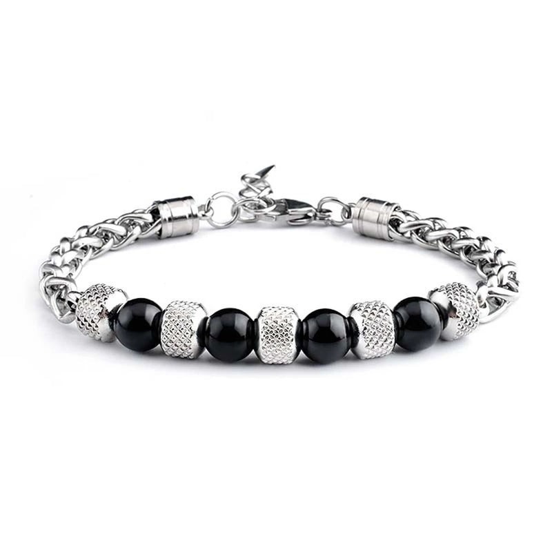 Tiger Eye Stone Bead Bracelet for Men Adjustable Bracelets