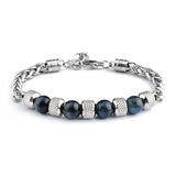 Tiger Eye Stone Bead Bracelet for Men Adjustable Bracelets