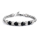 Tiger Eye Stone Bead Bracelet for Men Adjustable Bracelets