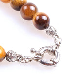 8mm Tiger Stone Hematite Necklace for Men