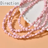 8mm Turquoise Peach Heart Beads for DIY Jewelry, 50pcs