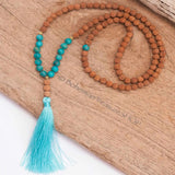 8mm Natural Turquoise Rudraksha Beads Bracelet Calming Healing