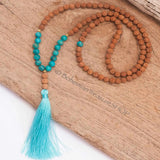 8mm Natural Turquoise Rudraksha Beads Bracelet Calming Healing