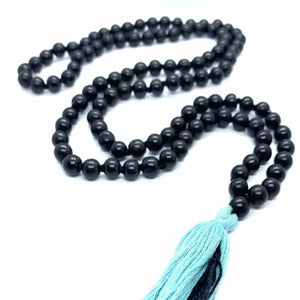 8mm Ebony Wood 108 Bead Meditation Necklace Easter Spirituality