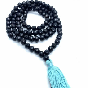 8mm Ebony Wood 108 Bead Meditation Necklace Easter Spirituality