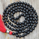 8mm Natural Shaligram 108 Beads Necklace All Saints' Gift