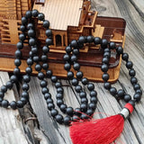 8mm Natural Shaligram 108 Beads Necklace All Saints' Gift