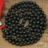 8mm Natural Shaligram 108 Beads Necklace All Saints' Gift