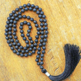 8mm Volcanic Rocks 108 Knot Necklace Mental Emotional Bless Fancy Easter Restore