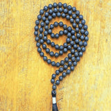 8mm Volcanic Rocks 108 Knot Necklace Mental Emotional Bless Fancy Easter Restore
