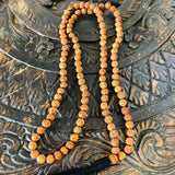 Natural Brown Rudraksha 108 Knot Necklace Wristband Gift
