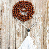 8mm Rudraksha Quartz Gemstone Beads Necklace Relief Spirituality Wristband Gift