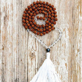 8mm Rudraksha Quartz Gemstone Beads Necklace Relief Spirituality Wristband Gift