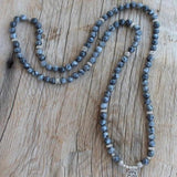 108 Labrador Gemstone Beads Necklace Taseel National Style