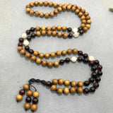 8mm Natural Morganite Garnet Beads Necklace