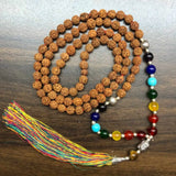 8mm Rudraksha Chakra Beads Necklace for Meditation Yoga