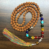 8mm Rudraksha Chakra Beads Necklace for Meditation Yoga