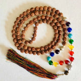 8mm Rudraksha Chakra Beads Necklace for Meditation Yoga