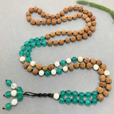 8mm Rudraksha Howlite Beads Necklace Seven Chakras Taseel Lucky