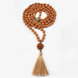 8mm Natural Rudraksha Tibetan Beads Necklace