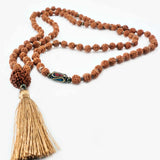 8mm Natural Rudraksha Tibetan Beads Necklace