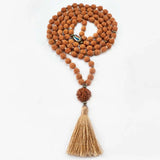 8mm Natural Rudraksha Tibetan Beads Necklace