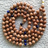 8mm Sandalwood Lapis Lazuli Beads Necklace Chakra Relief