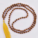 8mm Sandalwood Bead Tassel Necklace for Pray Meditation Relief
