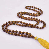 8mm Sandalwood Bead Tassel Necklace for Pray Meditation Relief
