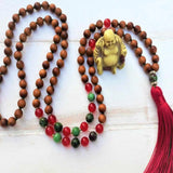 8mm Sandalwood Red Jade Beads Necklace
