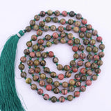 Unakite Gemstone Tassel Necklace Lucky 7 Chakras Meditation DIY